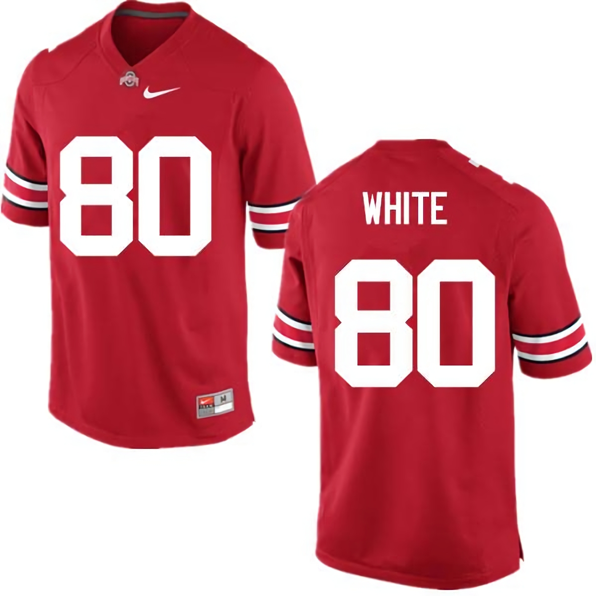 Brendon White Ohio State Buckeyes Men's NCAA #80 Nike Red College Stitched Football Jersey AEM4656HR